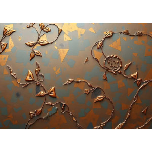 Gilded Vines - AI Art Wall Mural for Contemporary Interiors Gilded Vines - AI Art Wall Mural for Contemporary Interiors | Wall4Soul