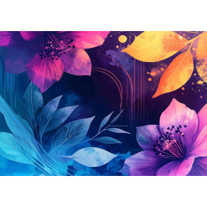 Luminous Bloomscape - AI Art Wall Mural for Contemporary Interiors Luminous Bloomscape - AI Art Wall Mural for Contemporary Interiors | Wall4Soul