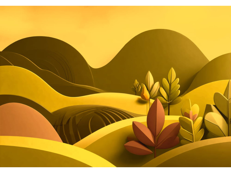 Golden Horizon - AI Art Wall Mural for Contemporary Interiors Golden Horizon - AI Art Wall Mural for Contemporary Interiors