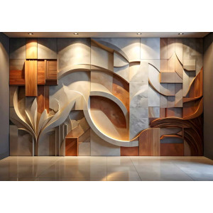Golden Crest - AI Art Wall Mural for Contemporary Interiors Golden Crest - AI Art Wall Mural for Contemporary Interiors | Wall4Soul