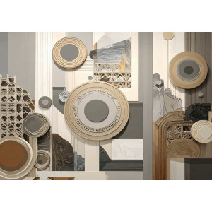 Rings of History Vintage Design - Timeless - AI Art Wall Mural for Contemporary Interiors Rings of History Vintage Design - Timeless - AI Art Wall Mural for Contemporary Interiors