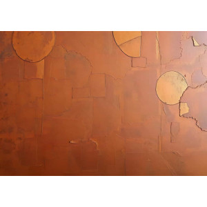 Copper Tectonic Metallic Design - Industrial AI Wall Mural Copper Tectonic Metallic Design - Industrial AI Wall Mural | Wall4Soul