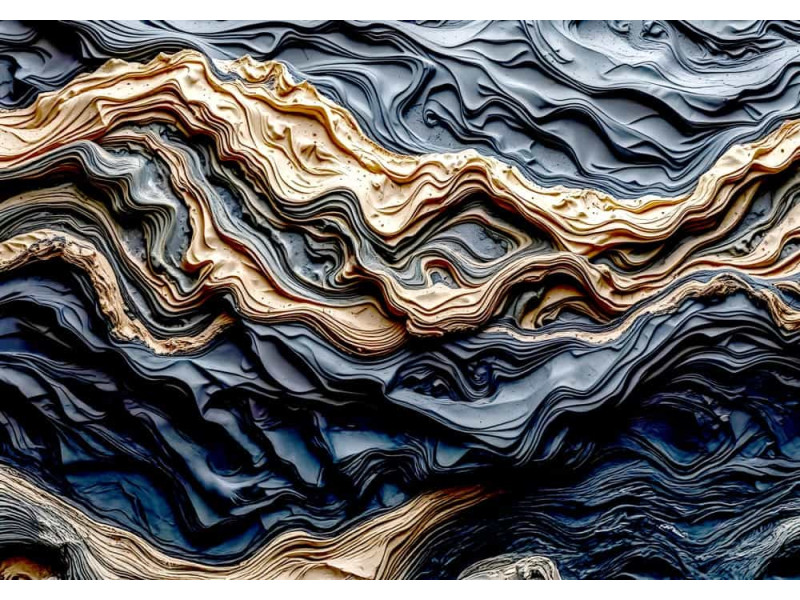 Coastal Rhythm - AI Art Wall Mural for Contemporary Interiors