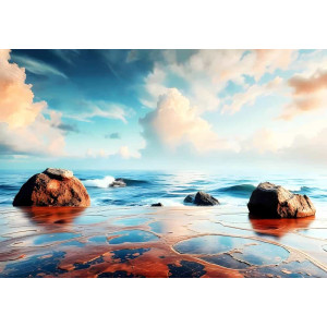 Coastal Twilight - AI Art Wall Mural for Contemporary Interiors Coastal Twilight - AI Art Wall Mural for Contemporary Interiors | Wall4Soul
