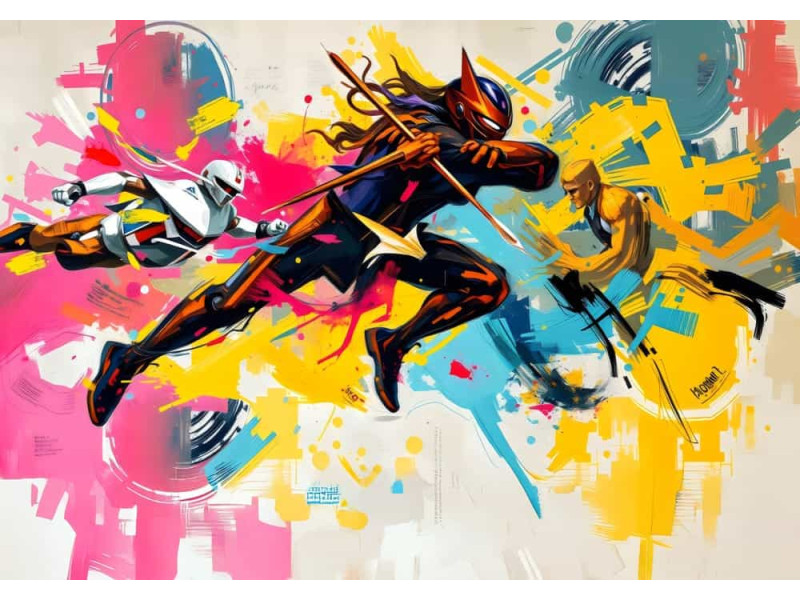 Speed of Light Dynamic Effect - Energy AI Wall Mural