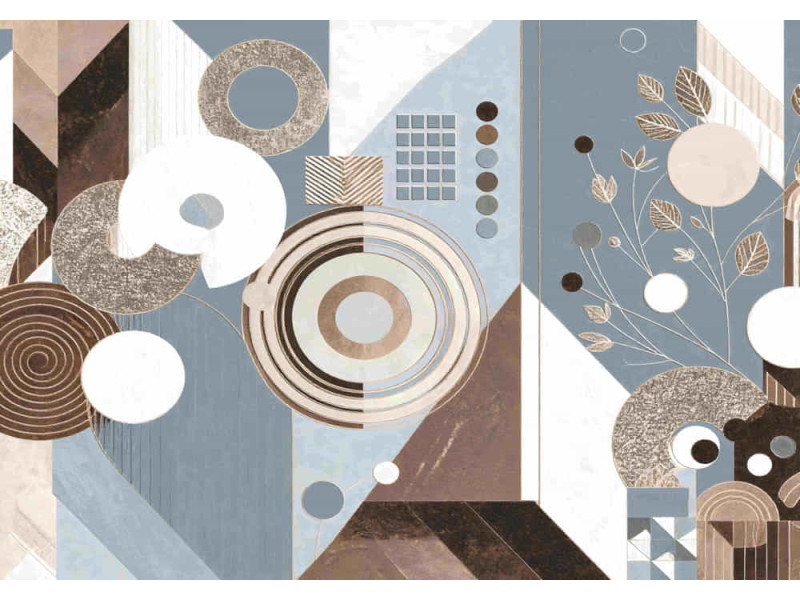 Modern Mosaic Pattern Art - Contemporary AI Wall Mural Modern Mosaic Pattern Art - Contemporary AI Wall Mural
