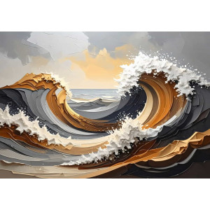 Ocean's Embrace - AI Art Wall Mural for Contemporary Interiors Ocean's Embrace - AI Art Wall Mural for Contemporary Interiors | Wall4Soul
