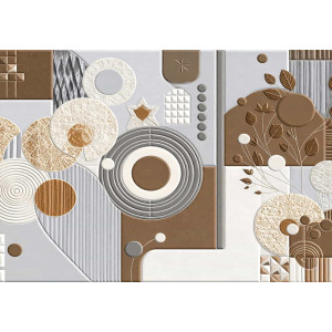 Organic Grid Natural Patterns - Modern - AI Art Wall Mural for Contemporary Interiors | Wall4Soul