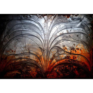 Rust and Reflection - AI Art Wall Mural for Contemporary Interiors Rust and Reflection - AI Art Wall Mural for Contemporary Interiors | Wall4Soul
