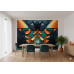 The Geometric Guardian Abstract Art - Protective AI Wall Mural