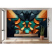 The Geometric Guardian Abstract Art - Protective AI Wall Mural