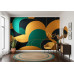 Art Deco Leafwork - AI Art Wall Mural for Contemporary Interiors Art Deco Leafwork - AI Art Wall Mural for Contemporary Interiors