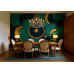 The Emerald Moon Mandala Mystical Design - Spiritual AI Wall Mural The Emerald Moon Mandala Mystical Design - Spiritual AI Wall Mural