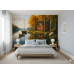 Swedish Autumn Retreat - AI Art Wall Mural for Contemporary Interiors Swedish Autumn Retreat - AI Art Wall Mural for Contemporary Interiors