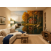 Swedish Autumn Retreat - AI Art Wall Mural for Contemporary Interiors Swedish Autumn Retreat - AI Art Wall Mural for Contemporary Interiors