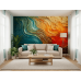 Magma Flow Volcanic Effects - Fiery AI Wall Mural Magma Flow Volcanic Effects - Fiery AI Wall Mural