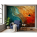Magma Flow Volcanic Effects - Fiery AI Wall Mural Magma Flow Volcanic Effects - Fiery AI Wall Mural