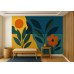 Botanical Abstraction - AI Art Wall Mural for Contemporary Interiors Botanical Abstraction - AI Art Wall Mural for Contemporary Interiors