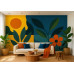 Botanical Abstraction - AI Art Wall Mural for Contemporary Interiors Botanical Abstraction - AI Art Wall Mural for Contemporary Interiors