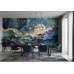 Moonlit Horizons Nightscape - Serene AI Wall Mural