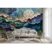 Moonlit Horizons Nightscape - Serene AI Wall Mural