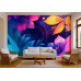 Luminous Bloomscape - AI Art Wall Mural for Contemporary Interiors Luminous Bloomscape - AI Art Wall Mural for Contemporary Interiors