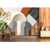 Terracotta Tectonics - AI Art Wall Mural for Contemporary Interiors
