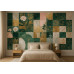 Floral Mosaic - AI Art Wall Mural for Contemporary Interiors