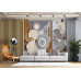 Petals and Panels - AI Art Wall Mural for Contemporary Interiors Petals and Panels - AI Art Wall Mural for Contemporary Interiors