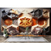Gilded Medallion Luxury Design - Opulent AI Wall Mural