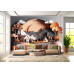 Mountain Retreat - AI Art Wall Mural for Contemporary Interiors