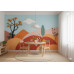 Autumn Paper Hills - AI Art Wall Mural for Contemporary Interiors Autumn Paper Hills - AI Art Wall Mural for Contemporary Interiors