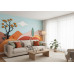Autumn Paper Hills - AI Art Wall Mural for Contemporary Interiors Autumn Paper Hills - AI Art Wall Mural for Contemporary Interiors