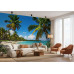 Vibrant Tropical Beach - AI Art Wall Mural for Contemporary Interiors Vibrant Tropical Beach - AI Art Wall Mural for Contemporary Interiors