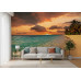 Golden Hour Secluded Beach - AI Art Wall Mural for Contemporary Interiors Golden Hour Secluded Beach - AI Art Wall Mural for Contemporary Interiors