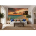 Golden Hour Secluded Beach - AI Art Wall Mural for Contemporary Interiors Golden Hour Secluded Beach - AI Art Wall Mural for Contemporary Interiors