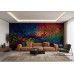 Crimson Tides - AI Art Wall Mural for Contemporary Interiors Crimson Tides - AI Art Wall Mural for Contemporary Interiors