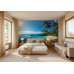 Sun-Drenched Beach Cove - AI Art Wall Mural for Contemporary Interiors Sun-Drenched Beach Cove - AI Art Wall Mural for Contemporary Interiors
