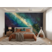 Neon River in the Abyss Glow Effect - Futuristic AI Wall Mural