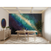 Neon River in the Abyss Glow Effect - Futuristic AI Wall Mural