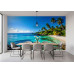 Lush Tropical Beach Lagoon - AI Art Wall Mural for Contemporary Interiors Lush Tropical Beach Lagoon - AI Art Wall Mural for Contemporary Interiors
