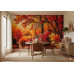 Inferno Forest Canopy - AI Art Wall Mural for Contemporary Interiors