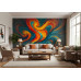 Fiery Whirlwind Flame Effects - Dramatic AI Wall Mural