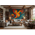 Fiery Whirlwind Flame Effects - Dramatic AI Wall Mural