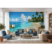 Idyllic Beach Day - AI Art Wall Mural for Contemporary Interiors Idyllic Beach Day - AI Art Wall Mural for Contemporary Interiors