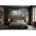 Floral Echoes in Metal - AI Art Wall Mural for Contemporary Interiors Floral Echoes in Metal - AI Art Wall Mural for Contemporary Interiors