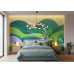 Emerald Valley - AI Art Wall Mural for Contemporary Interiors Emerald Valley - AI Art Wall Mural for Contemporary Interiors
