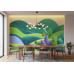 Emerald Valley - AI Art Wall Mural for Contemporary Interiors Emerald Valley - AI Art Wall Mural for Contemporary Interiors