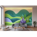Emerald Valley - AI Art Wall Mural for Contemporary Interiors Emerald Valley - AI Art Wall Mural for Contemporary Interiors