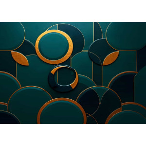 Interlocking Emerald Rings Jewel Tones - Luxury AI Wall Mural Interlocking Emerald Rings Jewel Tones - Luxury AI Wall Mural